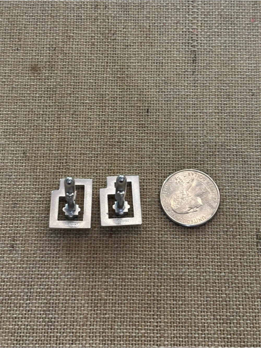 Swank geometric Greek key cuff links
